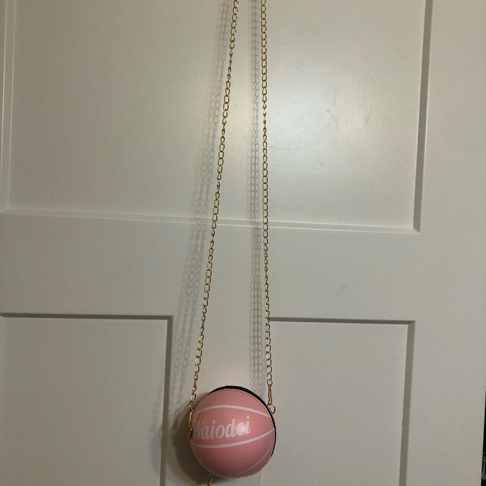 Super Cute Mini Pink Basketball Crossbody Bag - Picture 7 of 7